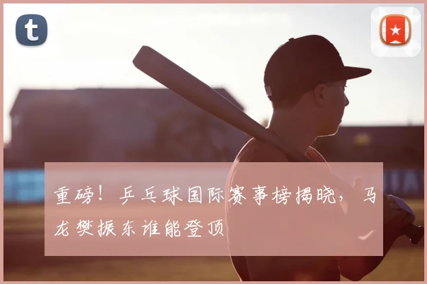 重磅！乒乓球国际赛事榜揭晓，马龙樊振东谁能登顶